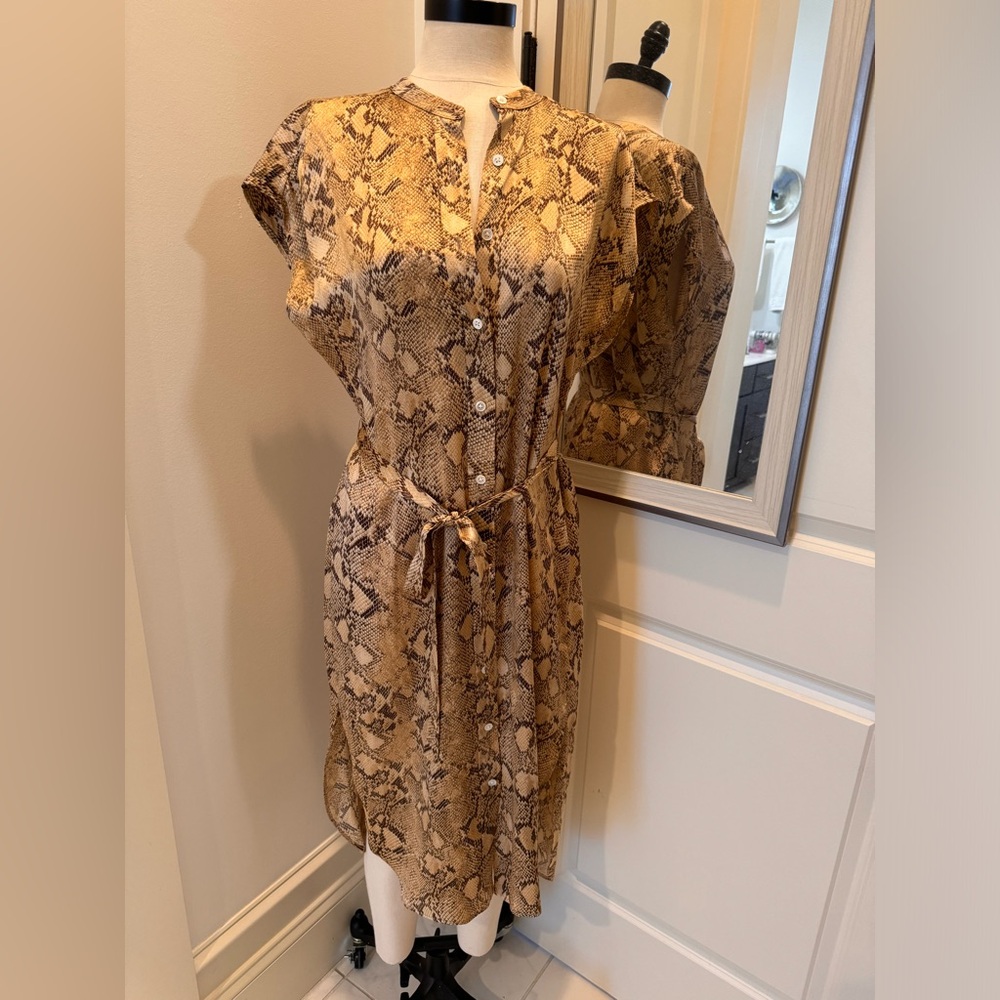 Banana Republic silk dress, size small, snake print